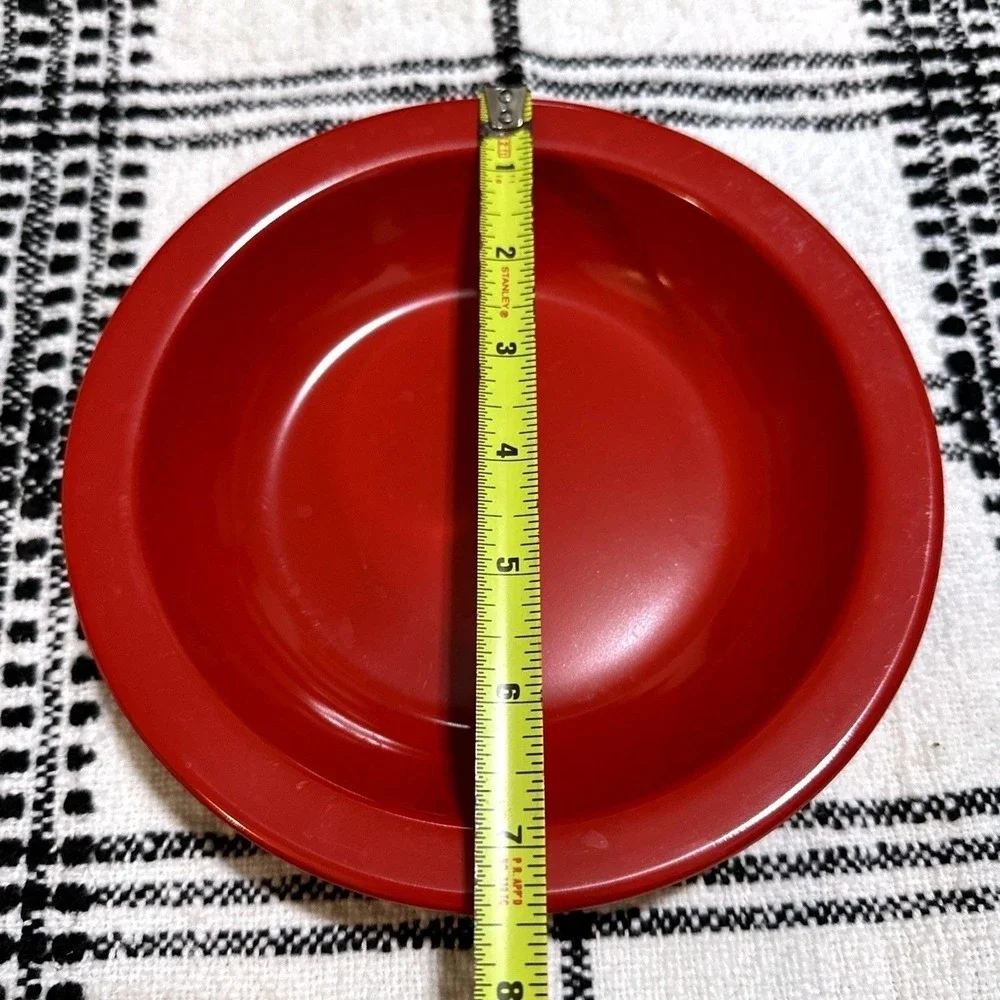 Vintage‎ Dallas Ware Red Melamine Dinner Plate and Bowl Set 2pc Retro MCM USA